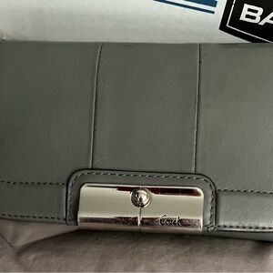 Coach Gray Leather Wallet